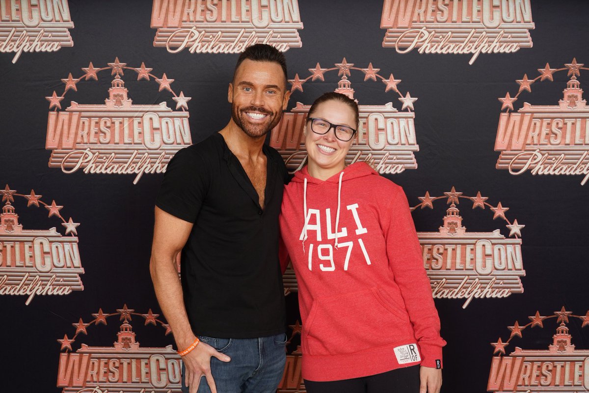 Rowdy!!! ❤️❤️ @RondaRousey #WrestleCon #WrestleMania