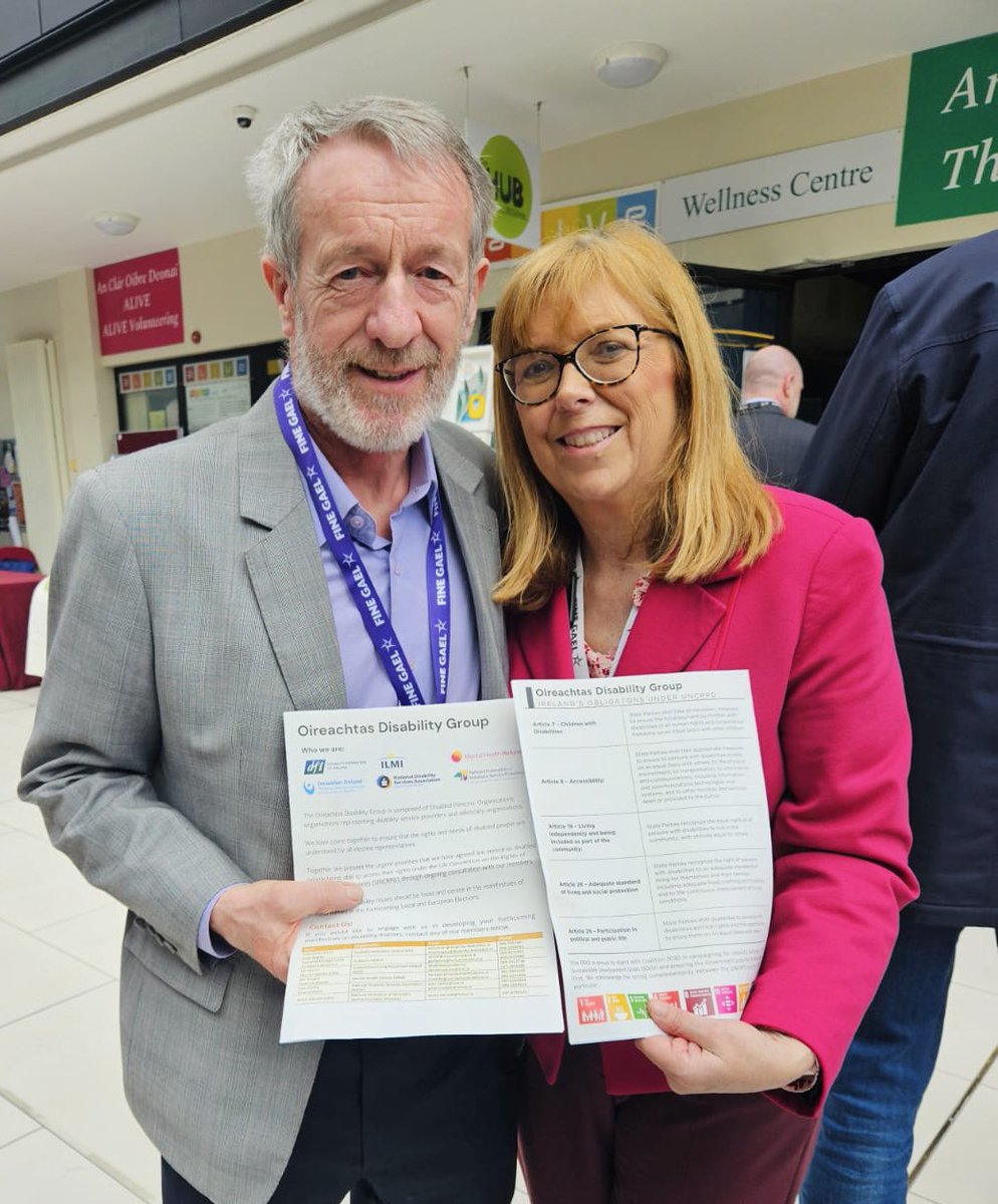 Great to meet MEP Seán Kelly at the Fine Gael Ard Fheis #FGAF24 today, and to discuss the work of the Oireachtas Disability Group, rights of people with disabilities, and key funding issues. #Advocacy