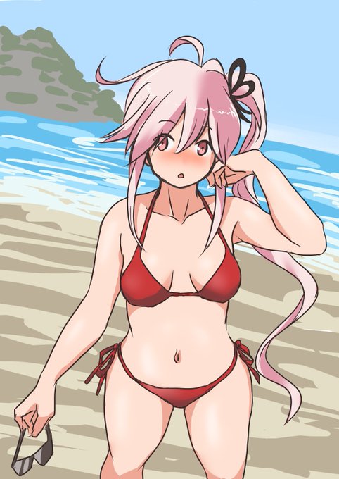 春雨ちゃん夏を先取り
 #艦これ版深夜の真剣お絵描き60分一本勝負
 #艦これ版真剣お絵描き60分一本勝負_20240406 