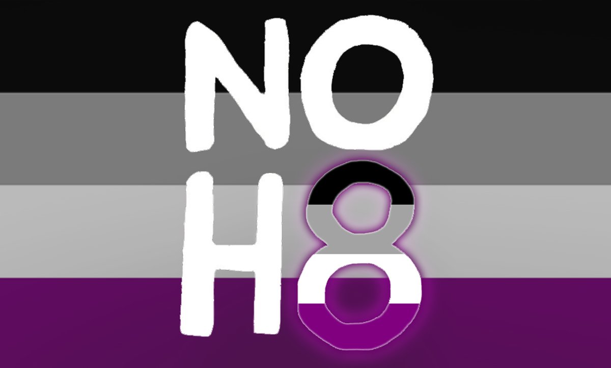 Happy #InternationalAsexualityDay! #NOH8 🖤🤍💜