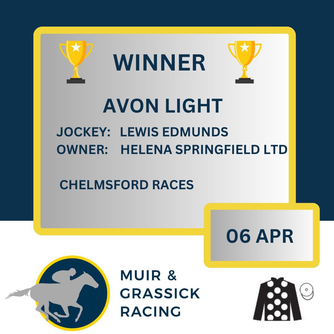 💥AVON LIGHT💥makes that two out of two with a great ride under @Edmundzz98 @ChelmsfordCRC Congratulations to the owners and all the team at home!