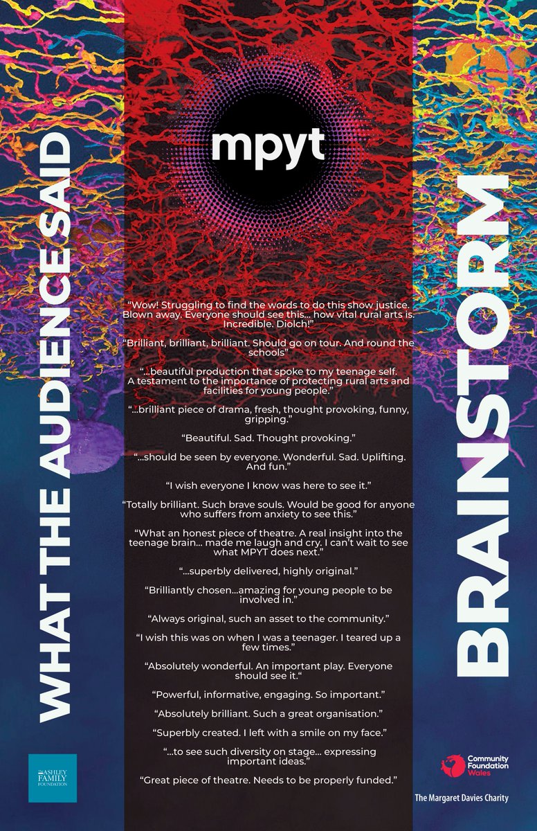 Look what they said about our last show!
Join us for the next one: ages 13-19.