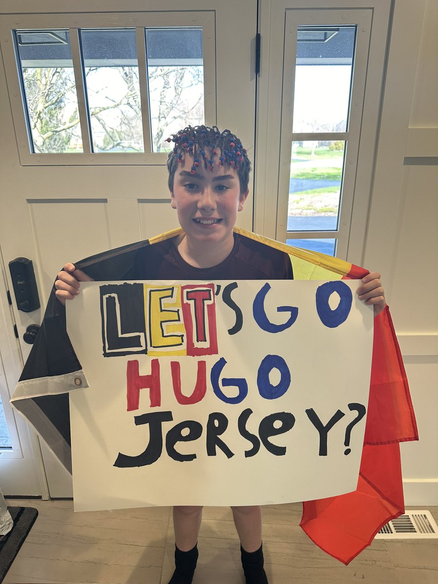 ScottLesht's tweet photo. @HugoCuypers my son is a big fan. He will be rooting for you and #cf97 tonight. He’d love to meet you and will be with  his sign by the tunnel.  #vamosfire. 🇧🇪 https://t.co/LJgjHAnGVF