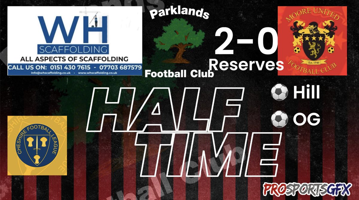 HT Parklands Res 2 @MooreUtdFC Res 0