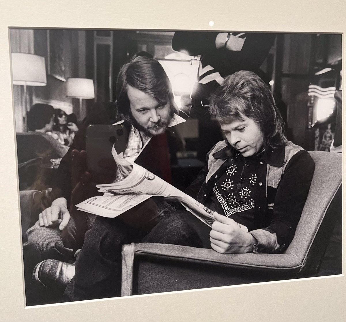 My my! 🪩 50 years ago today (!) ABBA won Eurovision right here in Brighton. What an #AbbaVersary! 🏆 Brilliant archive exhibition at @BrightonMuseums to celebrate. 🗞️ @brightonargus clearly went over the top with its coverage. Here were Benny and Björn catching up! #ABBA50th