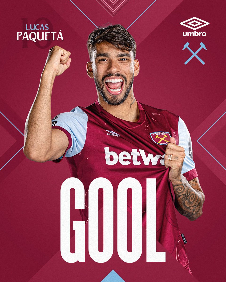 𝗚𝗢𝗢𝗢𝗢𝗢𝗢𝗢𝗢𝗢𝗢𝗢𝗢𝗢𝗢𝗢𝗟 𝗗𝗢 𝗪𝗘𝗦𝗧 𝗛𝗔𝗠! 🎯 Cobrança perfeita do meu 🔟🇧🇷 🐺 1-1 ⚒️ (73')