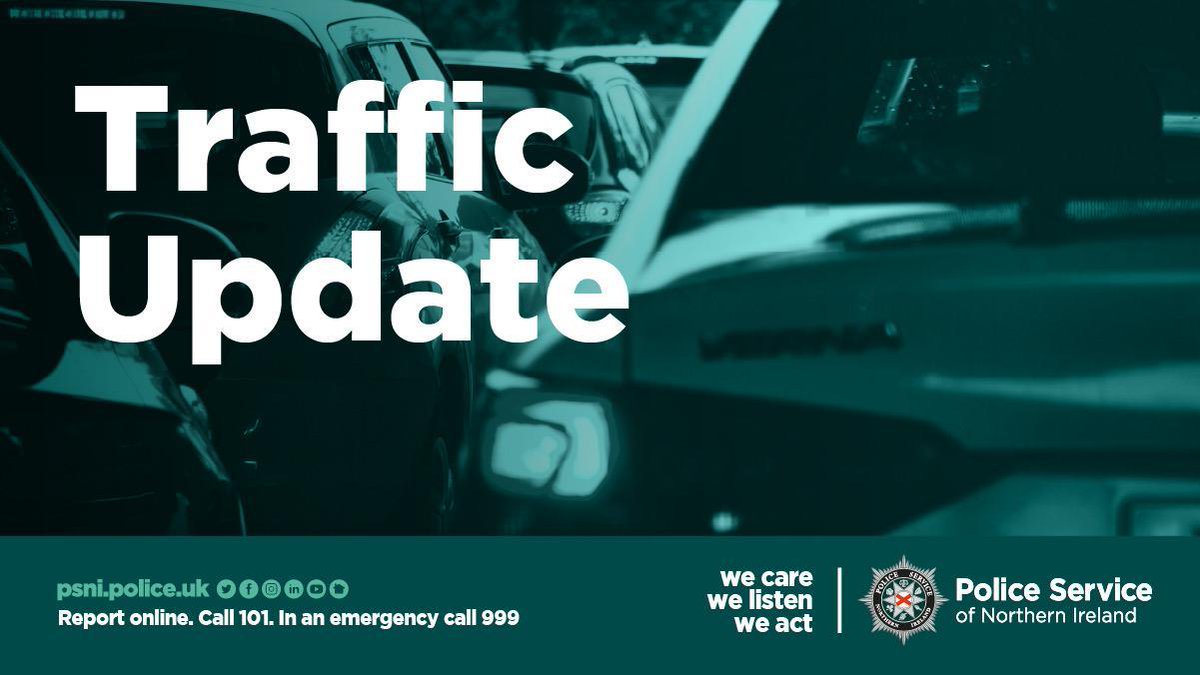 Motorists are advised that a tree has fallen on the Saintfield Road, Carryduff, and is blocking both lanes just past the roundabout. Traffic is able to pass slowly on the layby, but knock-on delays are expected. Please seek an alternative route for your journey where possible.