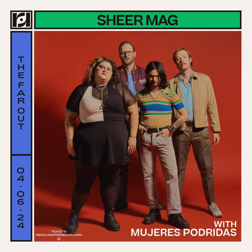 Saturdays are for seeing Sheer Mag & Mujeres Podridas at @FarOutLounge it's Saturday... tickets are still available for tonight's show down below! Doors 7:00PM / Music 8:00PM 👩‍🏫 wl.seetickets.us/event/sheer-ma…