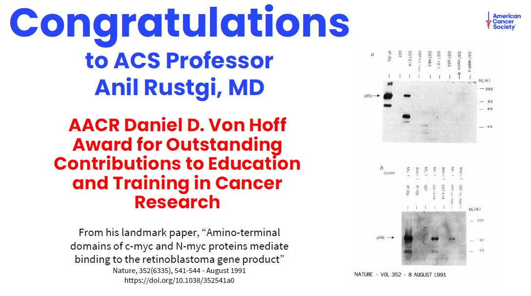 .@AmericanCancer Professor Anil Rustgi isn't just an outstanding scientist and the Director of @columbiacancer, he's an exceptional mentor who is generous with his time and expertise. Congratulations on being honored at #AACR24!