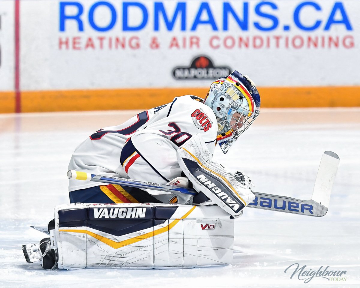 Draft Eligible (@draft_eligible) on Twitter photo 05Apr2024- <a href="/OHLHockey/">Ontario Hockey League</a> Game 5 imagery between <a href="/OHLBarrieColts/">Barrie Colts</a> and <a href="/Oshawa_Generals/">Oshawa Generals</a> on Friday night...Barrie net minder <a href="/SamHillebrandt/">Sam Hillebrandt</a> stood on his head and faced 47 shots saving his team from elimination in this series. Colts won 3-0 with the series now at 3 games to 2 for Oshawa 05Apr2024- <a href="/OHLHockey/">Ontario Hockey League</a> Game 5 imagery between <a href="/OHLBarrieColts/">Barrie Colts</a> and <a href="/Oshawa_Generals/">Oshawa Generals</a> on Friday night...Barrie net minder <a href="/SamHillebrandt/">Sam Hillebrandt</a> stood on his head and faced 47 shots saving his team from elimination in this series. Colts won 3-0 with the series now at 3 games to 2 for Oshawa