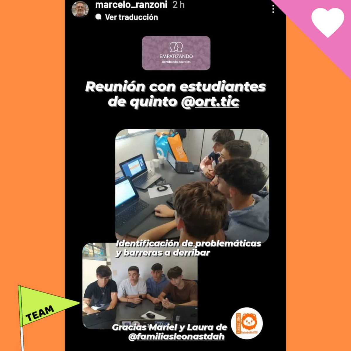 LeonasTdah's tweet photo. El 5 de abril dimos una charla a estudiantes de 5to año de la Escuela ORT sede Belgrano,junto al Líder del espacio Empatizando, Marcelo Ranzoni,equipo destinado a trabajar en inclusión. https://t.co/RlAS4Eryt0