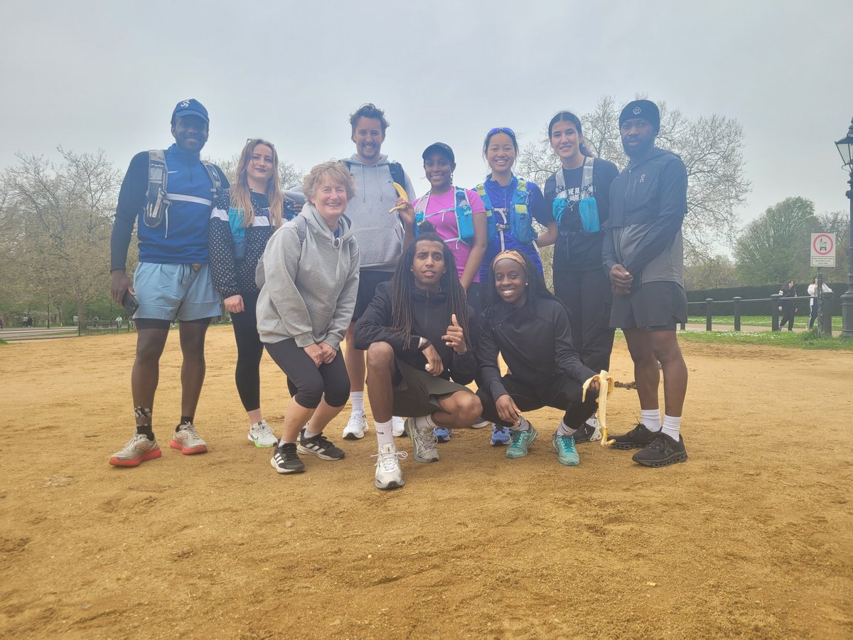 Running_Charity's tweet photo. The London hub smashing out a half marathon round Hyde Park this morning. Two weeks and counting until we toe the start line for @LondonMarathon 💪 #TaperTime #MarathonTraining https://t.co/pQ960TtR8L