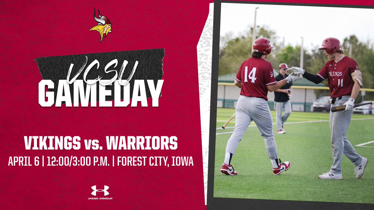 VCSUVikings's tweet photo. Conference Doubleheader ⚾️ Gameday!

📍: Forest City, Iowa
🕓: 12/3 p.m.
📺: https://t.co/SIH6E0TEaK
📊: https://t.co/FAVYMpjUNz https://t.co/RABV2nTWUL