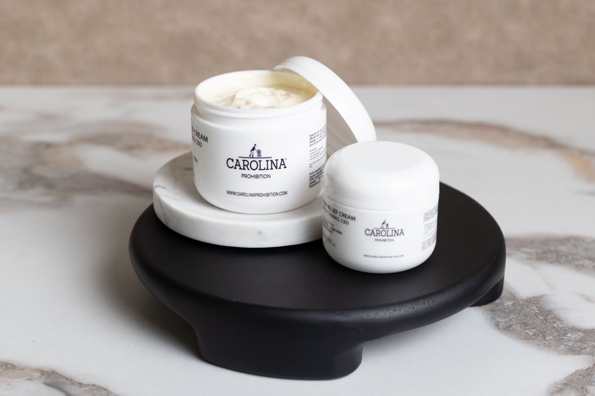 Experience soothing relief with our 4 oz. 
Pain Relief Cream, packed with 3000mg of CBD.
 Target sore muscles and joints for ultimate comfort. 🌿
Check on : carolinaprohibition.com/product/the-bo…
#canabis #cream #CBDPainRelief