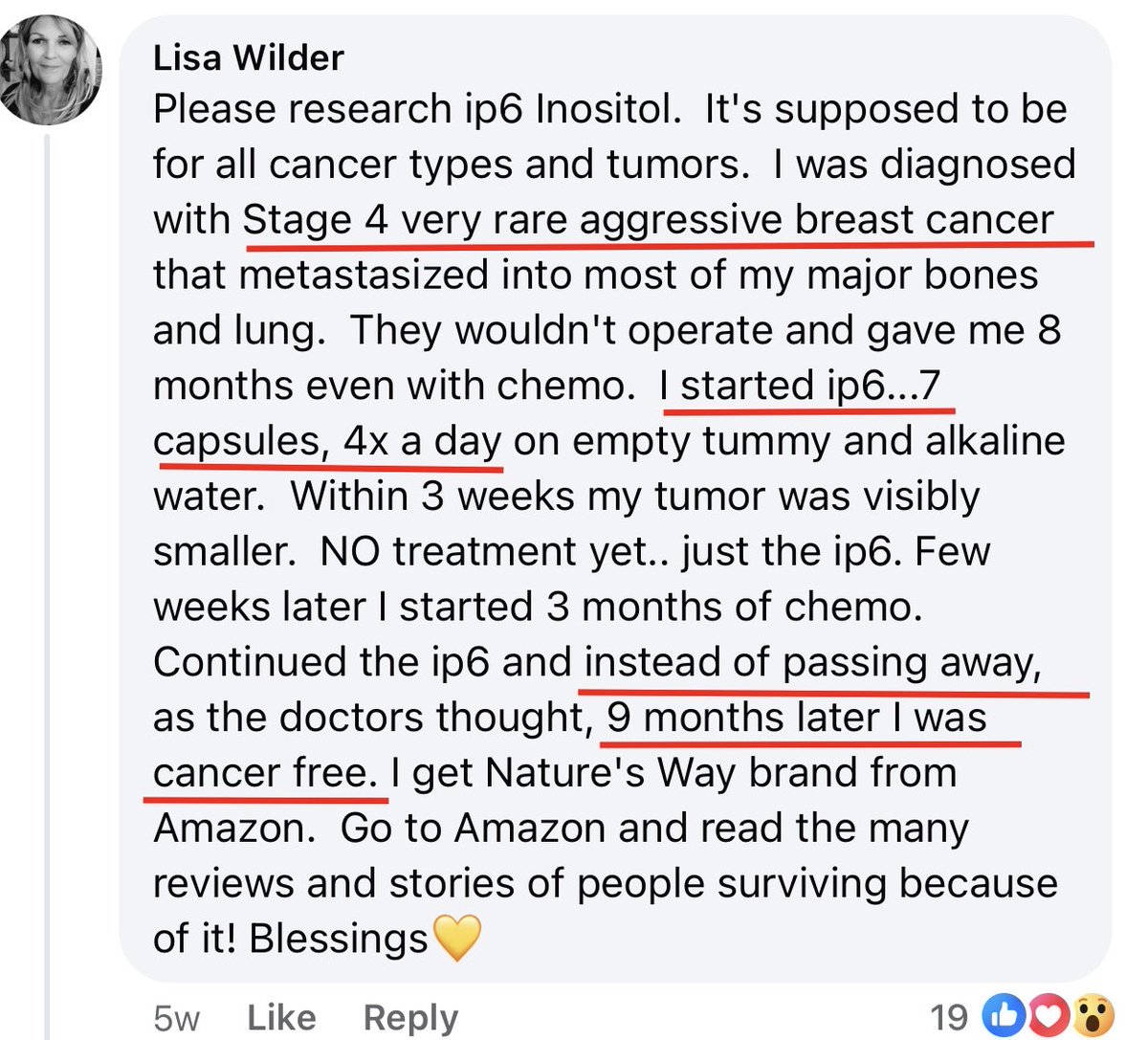 Hey here's your daily reminder that IP6 (Inositol Hexaphosphate) can kick CANCER'S BUTT! This is only like the hundredth report I've heard like this. I'm sure it's nothing... Also it's cured cancer in mice. Also there are published human case reports in medical journals of