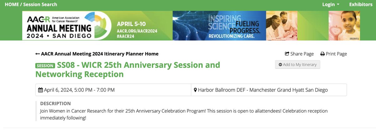 At #AACR24 the @AACR Women in Cancer Research #WICR celebrates 25 years of advocating for and supporting women scientists at all career stages 👏🏼👏🏼 We will celebrate this milestone later today in a special session - hope you can join us! abstractsonline.com/pp8/#!/20272/s… #WomeninScience