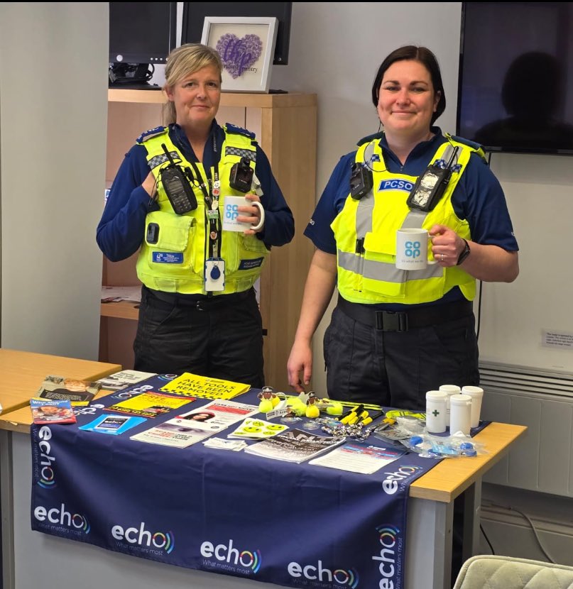 #yousaidwedid Suzanne & Mandy are having a coffee with a cop ☕️ today 6th April at Sele farm Community Hub 4pm - 6pm, if you free pop down to have a cuppa. 👮 or have your say bit.ly/police-hford