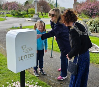 Thank you, lovely Elena and Charlotte for inspiring the Letters to Heaven post box in Kingston Cemetery, it will mean so much to many.