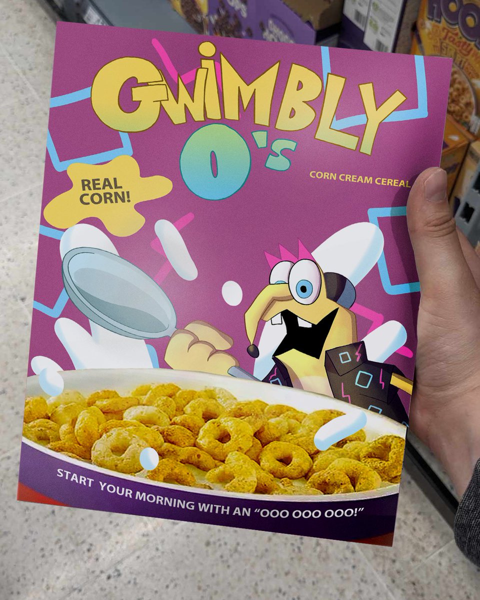 I finally found a shop that sells the Gwimbly cereal #smilingfriends