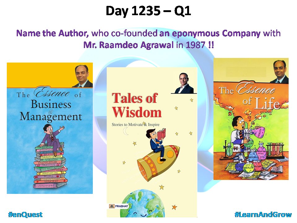 Day 1235 - Q1

#enQuest

#LearnAndGrow