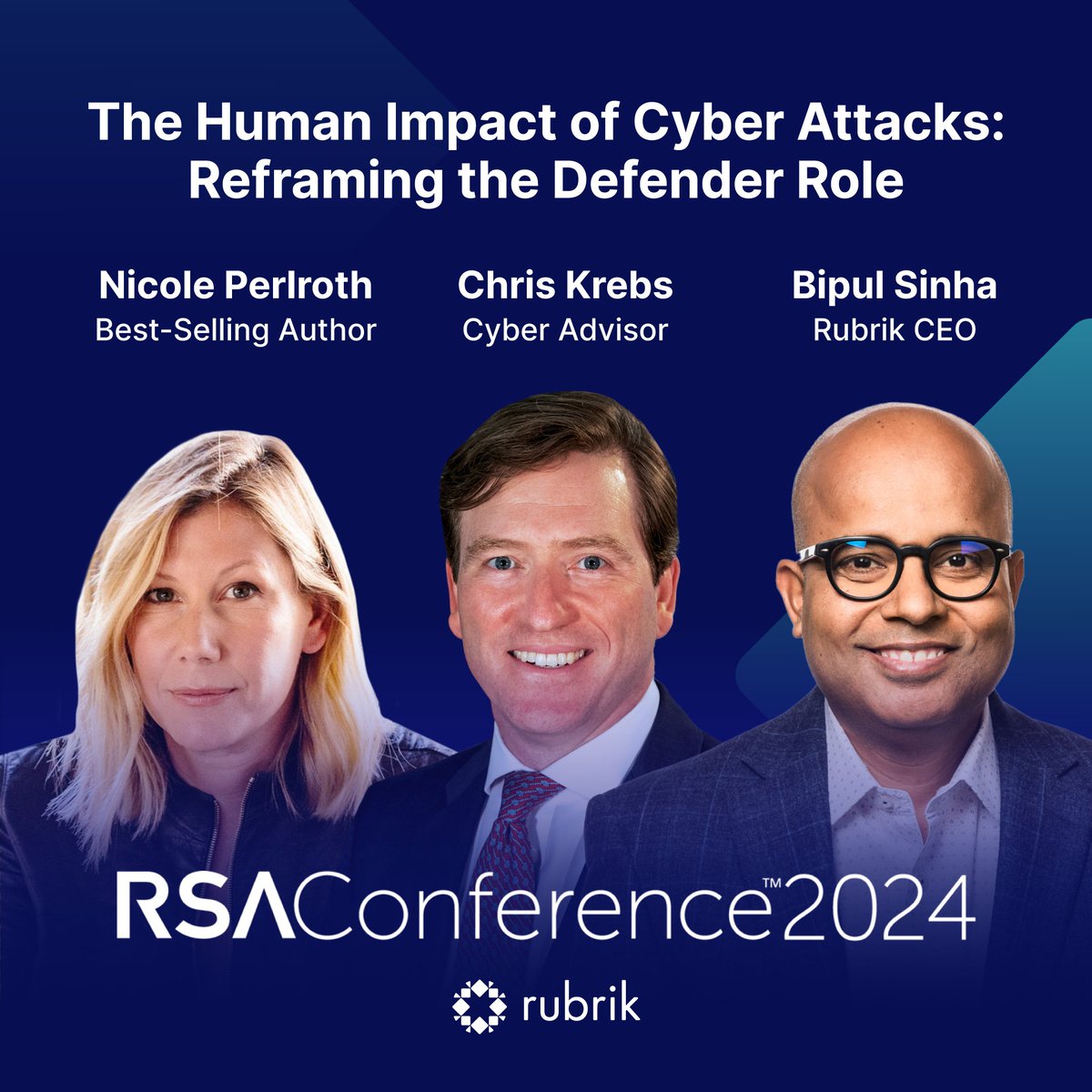 Wow, you won’t want to miss this incredible panel! Join @BipulSinha, @C_C_Krebs, and @nicoleperlroth at @RSAConference for a discussion on how CISOs and CIOs are measured in the wake of a #CyberAttack: rbrk.co/4asuSB3 #CyberSecurity