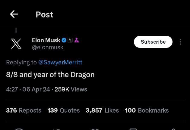 ProfessorBNB's tweet photo. #ElonMusk Keep positing about Dragon and we are first BabyDragon 

#Elon #Musk #BabyDragon https://t.co/rROD0RxgRf