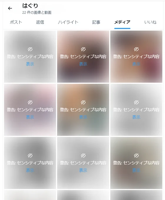 PCで見ると私のメディア欄が全部おセンシティブwww
要するにkラさんがおセンシティブなの???

まぁ、それはそうよ 