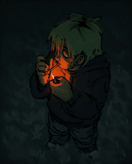 「smoking standing」 illustration images(Latest)