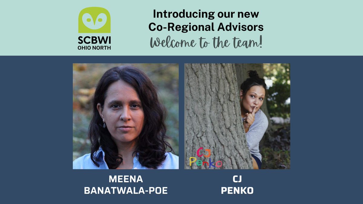 We are thrilled to announce our new team members! They are incredibly hard-working and passionate about our kidlit community. Let's all cheer on CJ and Meena, as well as the whole Regional Team, during this time of transition and growth! We appreciate you!