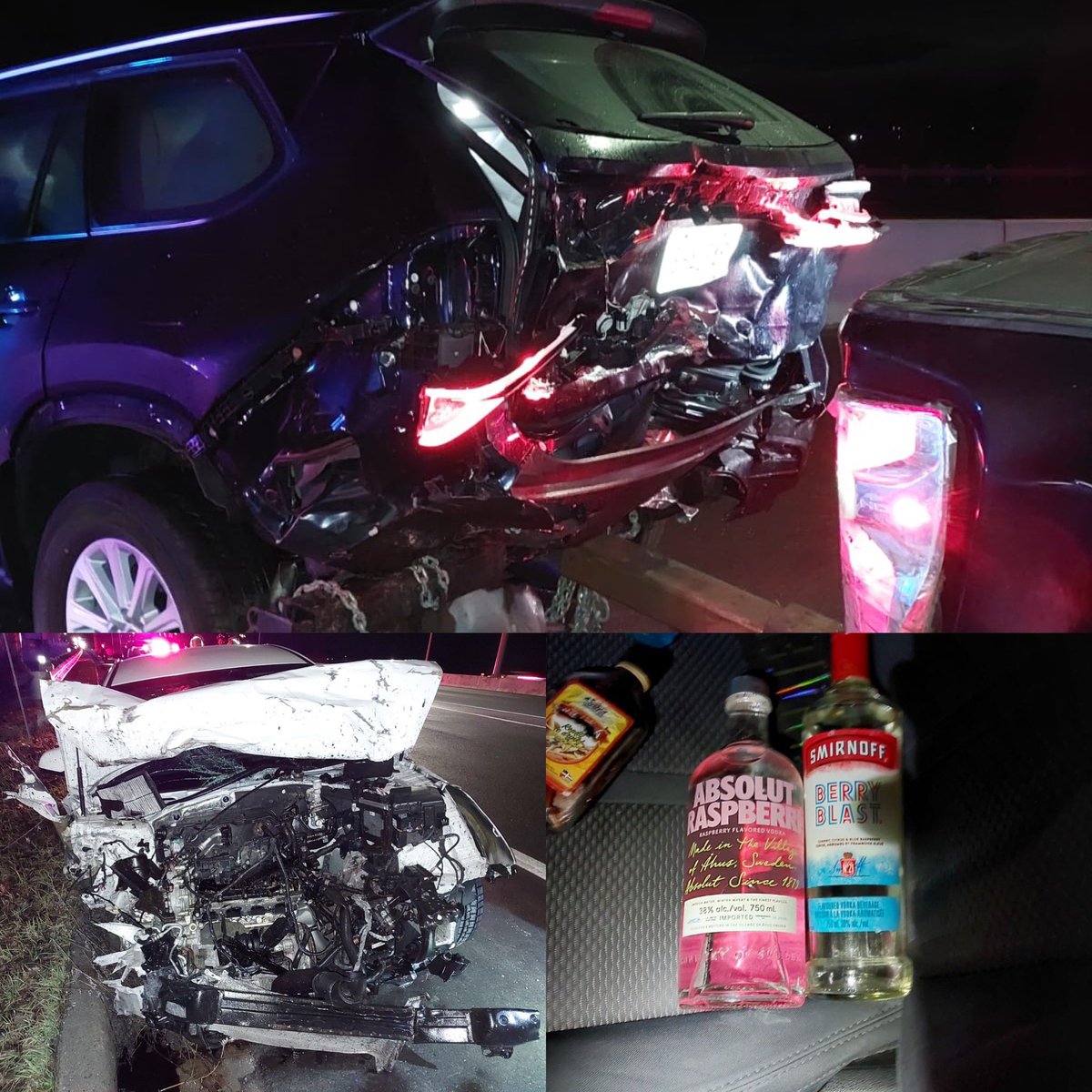 Saturday morning AuroraOPP investigated a collision at Hwy404 SB/Stouffville Rd. 28 yr old male from Kitchener with minor injuries, arrested & charged DangerousDriving, ImpairedDriving, ObstructPeaceOfficer
DontDrinkAndDrive…