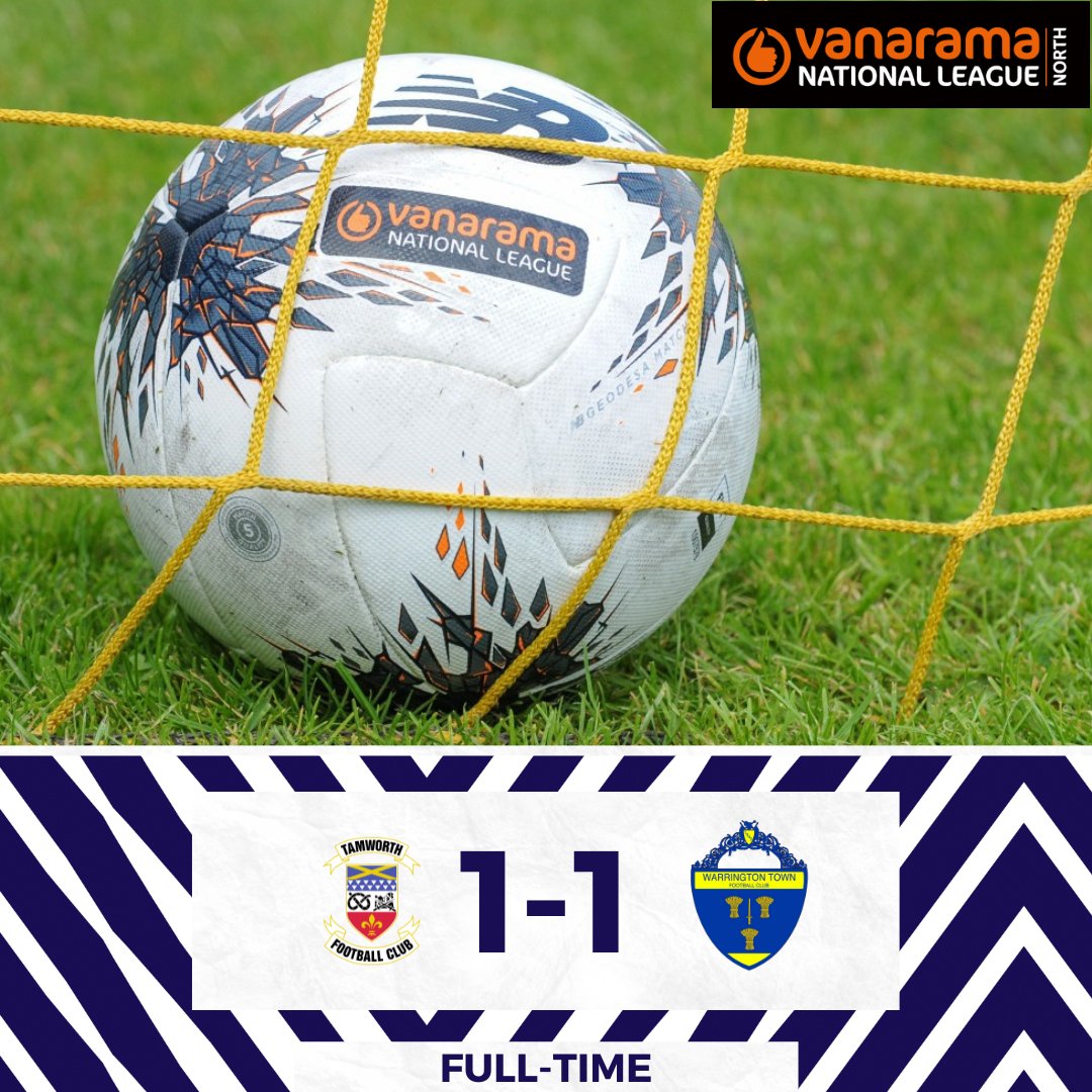theyellows's tweet photo. FULL TIME | Tamworth 1-1 Warrington Town

Dubem Eze's goal earns the Yellows a point - congratulations to Tamworth who are crowned National League North champions. https://t.co/8jxrJcOO3M