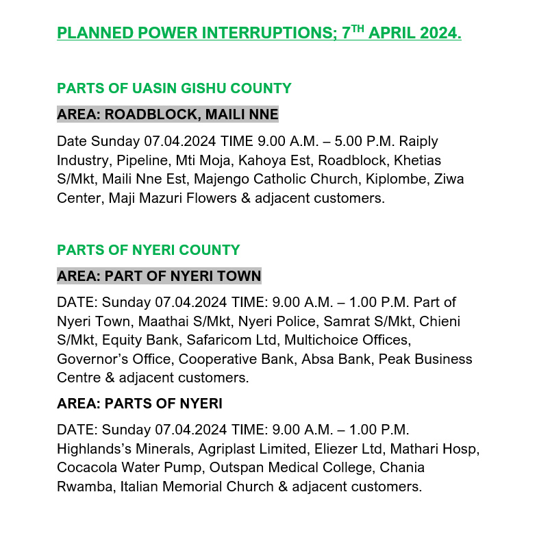 Kenya Power tweet media