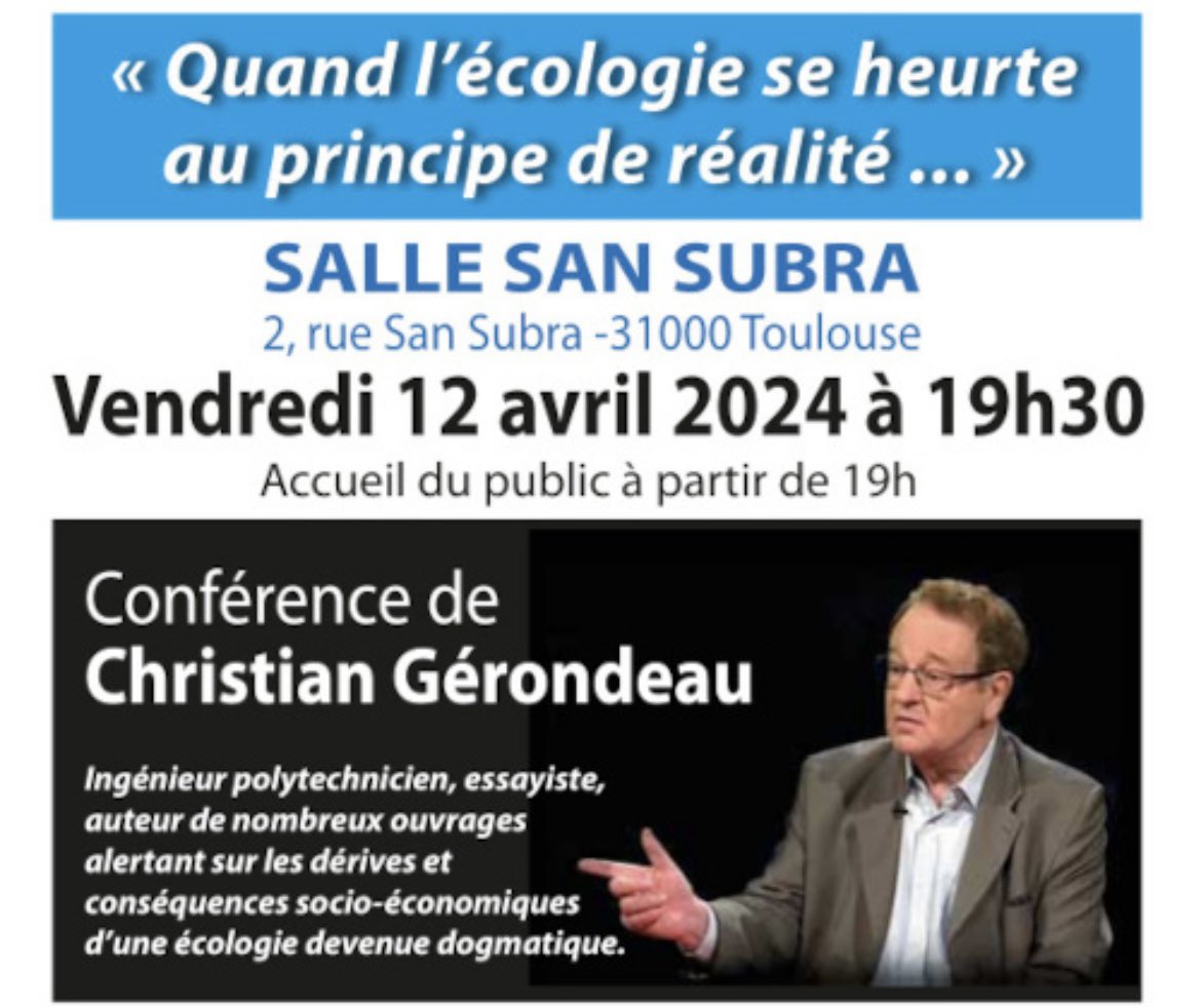 Comment peut-on permettre la tenue d'1 conférence #climatosceptique dans une salle municipale à #Toulouse ? Nous ne pouvons laisser se propager de fausses informations sur le #climat dans notre ville et devons protéger la vérité scientifique. @jlmoudenc, vous devez l’interdire.