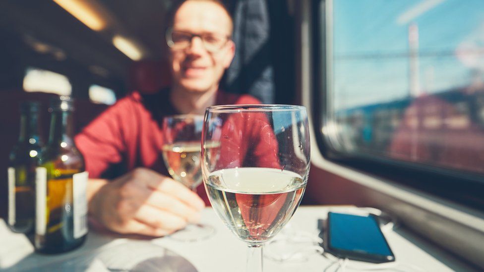 You also can drink on the Amtrak very easily.

You're not supposed to bring your own, but if you know the menu you can just buy the same drinks they sell in the cafe car before you board and drink with complete impunity.

On Greyhound, drinking is furtive and illicit. On planes,…