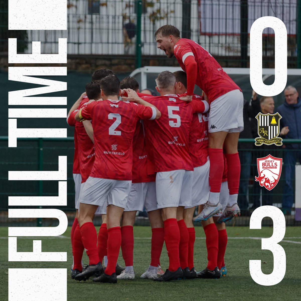 Three goals, three points ✅

A brilliant performance from the Bulls on the road against a strong Abbey side!

⚽️⚽️ Bickley
⚽️ Watson

ABB ⚪️ 0-3 🔴 JER

#BackTheBulls
