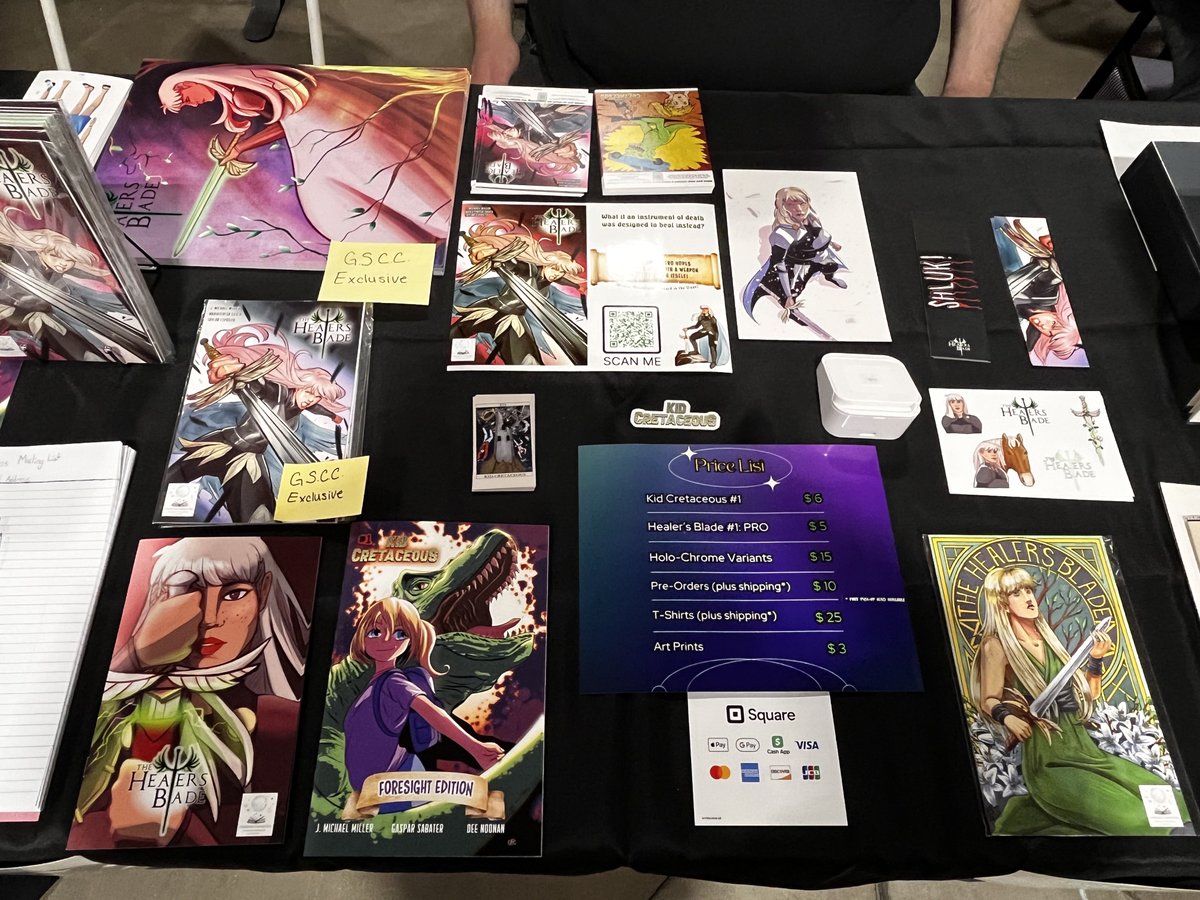 comicsandcosmos's tweet photo. Set up and ready to go! See you in a few minutes!
#gscc #gscc2024 #gemstatecomiccon #gemstatecomiccon #indiecomics https://t.co/OgqvUwAvNg