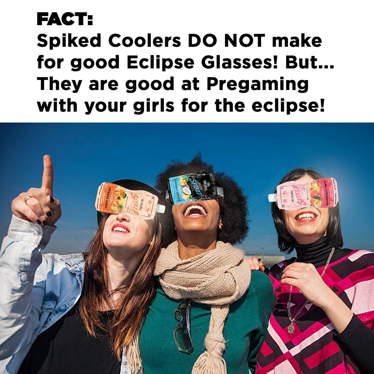 😎2 days til the eclipse... 🏷️ #eclipse #eclipse2024 #solareclipse #moon #sun #cocktail #pouch #drinks