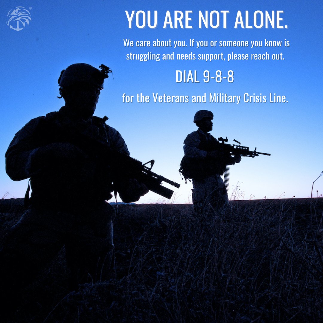 You are not alone. If you are in crisis or need help immediately, please call 911 or 988 the National Suicide Hotline and Veteran Crisis Line. The Sound Off App is available to provide anonymous & free mental health support on your terms. sound-off.com