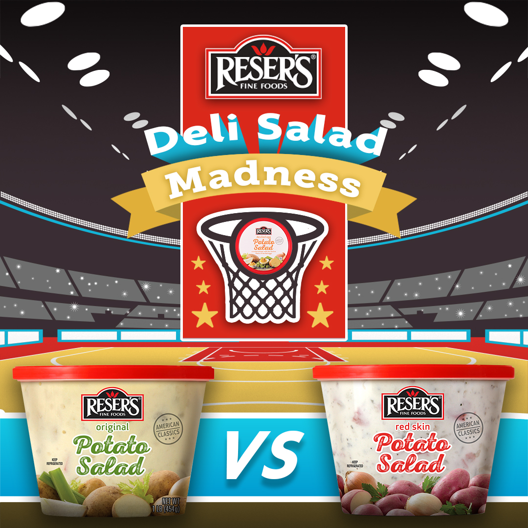 Next up for #Resers #DeliSaladMadness we have two delicious potato salads battling to see who's the tastiest spud – Original Potato Salad 🆚 Red Skin Potato Salad! 🥔 Like, follow, & choose your favorite in the comments to be entered for a chance to win a $100 Visa Gift Card! 🎉