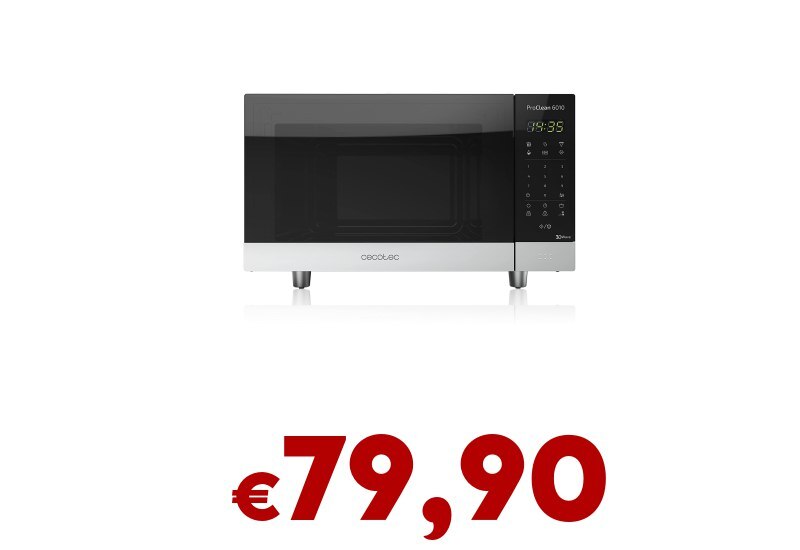 🚀 Cecotec Forno a Microonde nero ProClean 800 W, 23 litri, Rivestimento Ready2Clean per una migliore pulizia, pannello di controllo e tecnologia 3DWave, controllo touch, acciaio inossidabile

🌍 amzn.to/3VQOLxo
💰 A soli 79,90 invece di 79,90

✅ Venduto da Amazon e Sp…