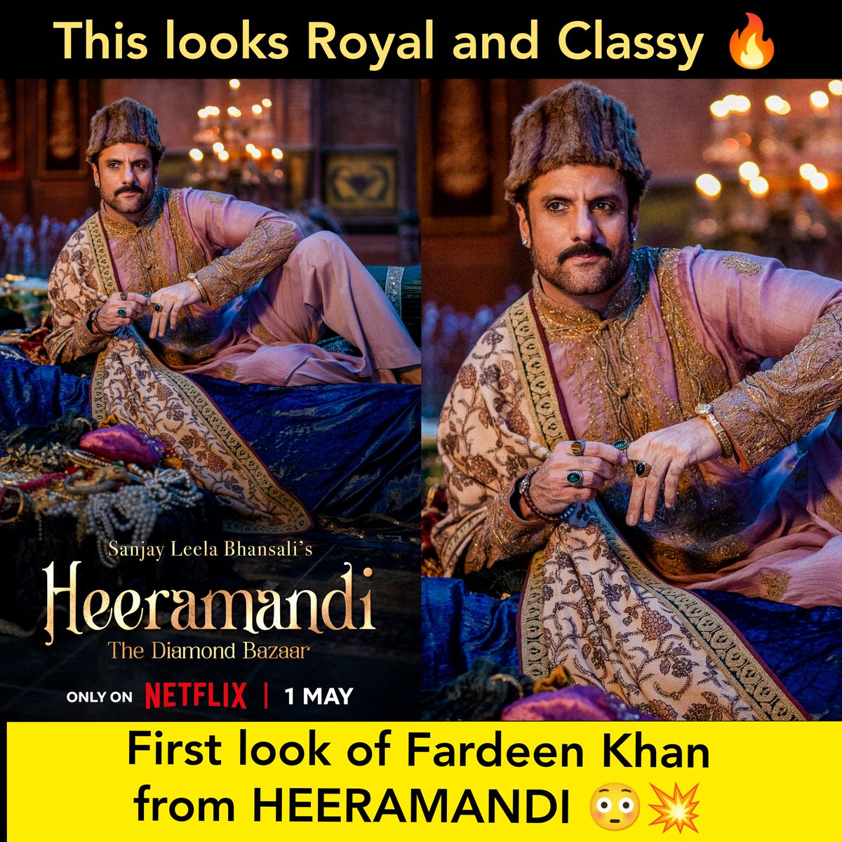 Excited for #FardeenKhan comeback after 14 years as  #WaliMohammed in #HeeraMandi.Hope his comeback is as good as #LordBobby