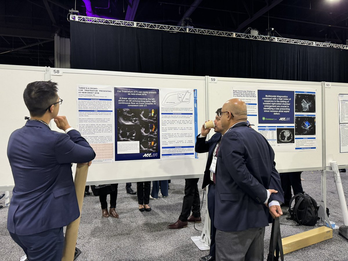 Dr. @InchausteguiC teaching us about a challenging case of cor triatriatum 👏🏼👏🏼👏🏼 #ACC24 @OHSUCardio