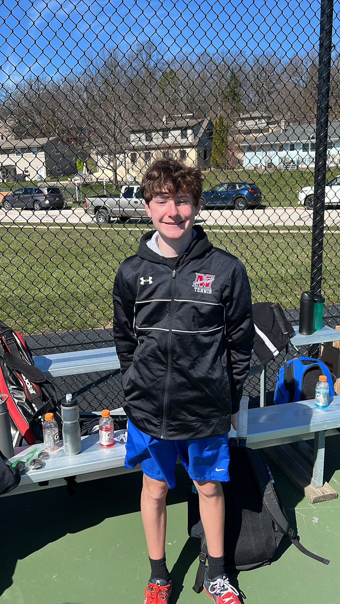 Braden logs his first varsity with a 7-5 6-3 win over DeForest. @1WarriorMHS @MHSIrvine