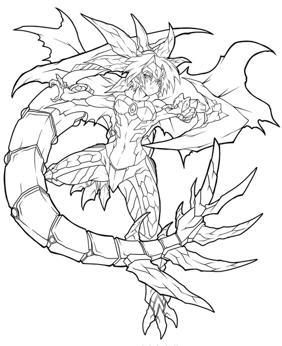 線画。 
