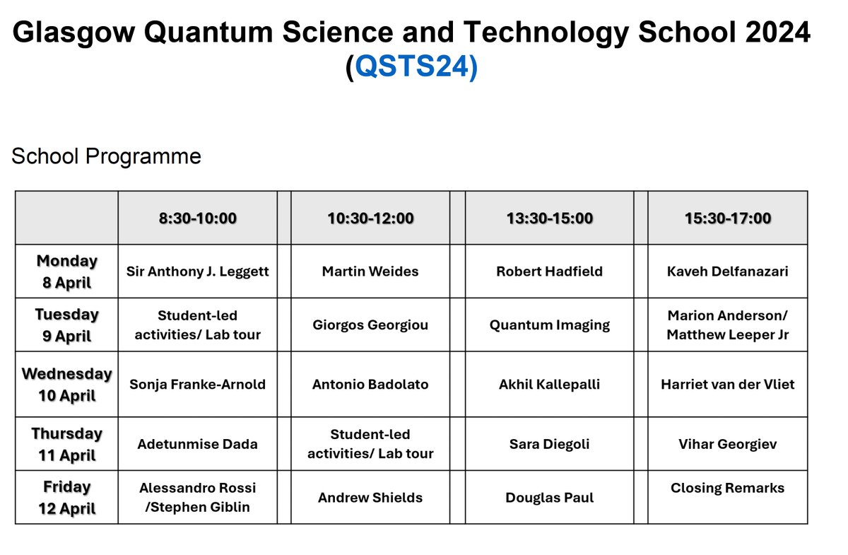 📢 Very exited to give a talk at our 2nd #Quantum #Science and #Technology #School: gla.ac.uk/events/confere… Delighted to have Sir #Anthony #Leggett (#Nobel Laureate, theory of #superconductors/#superfluids) as Plenary Speaker! @QuantumUofG @UofG_ENE @UofGEngineering @UofGSciEng
