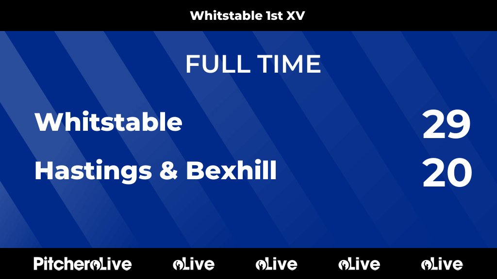 FULL TIME: Whitstable 29 - 20 Hastings &amp; Bexhill
#WHIHAS #Pitchero
pitchero.com/clubs/whitstab…