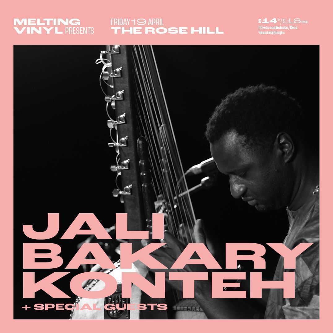 “An exceptional purveyor of the Gambian tradition” Jali Bakary Konteh + guests play @TheRoseHillArts on Friday 19th April. A hugely versatile musician, Jali brings his own personal touch to traditional songs with unique melodic and rhythmic arrangements. bit.ly/MeltingVinylTi…