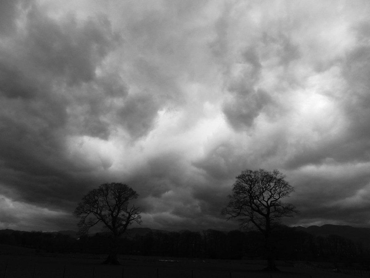 Warm wind blowing the clouds around this morning. Keswick, Cumbria.