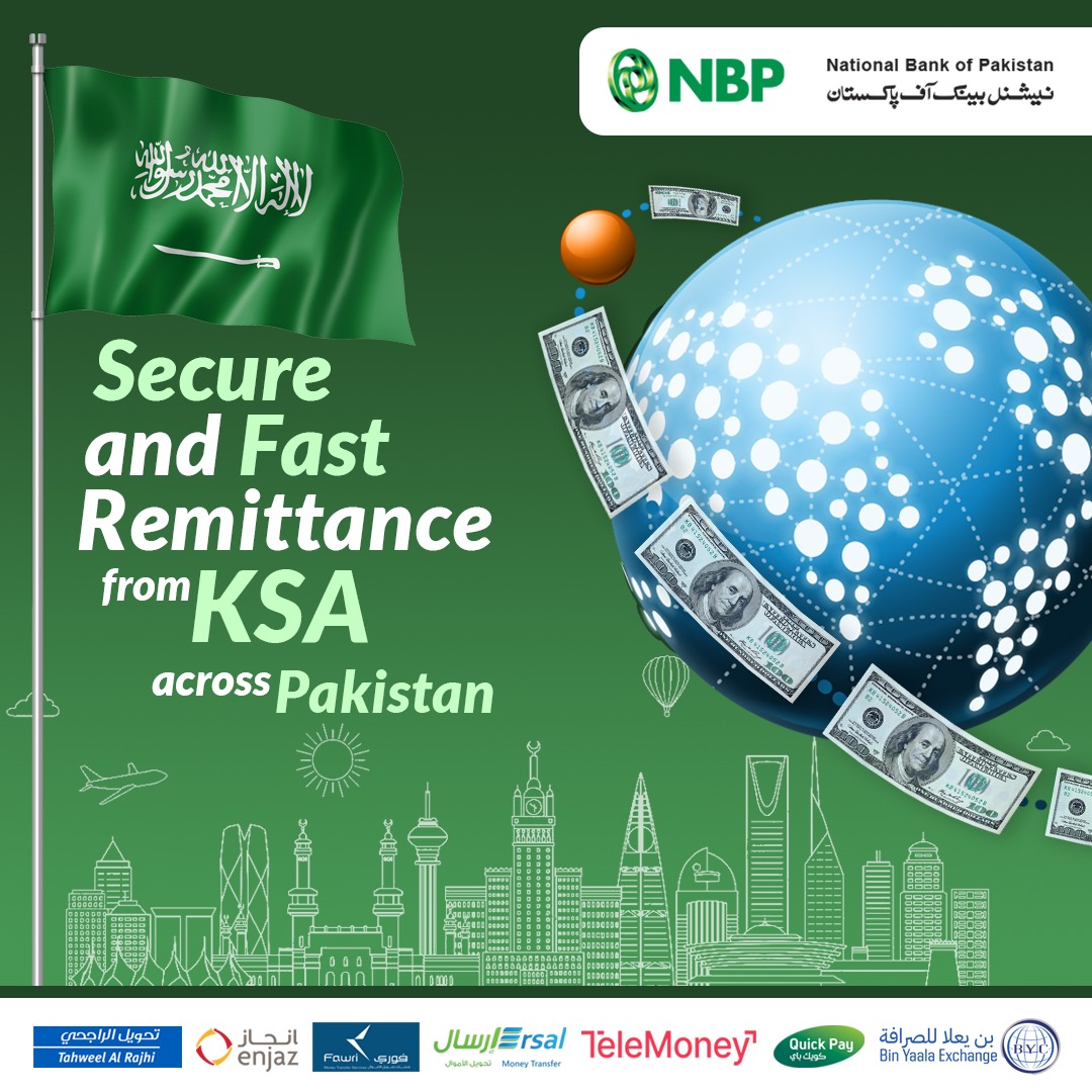 Remittance Made Easy! Secure and Swift money transfer from KSA to your loved ones with NBP's trusted remittance partners. For more details: nbp.com.pk/hrem/OurAllian… #NBP #NationalBankofPakistan #TheNationsBank #Remittances *Terms & Conditions Apply