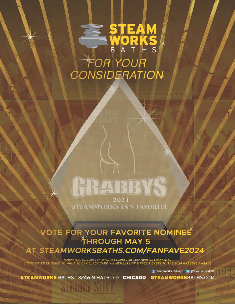 STEAMWORKS FAN FAVORITE!! Vote for your favorite now through May 5th. #steamworks #grabbys25